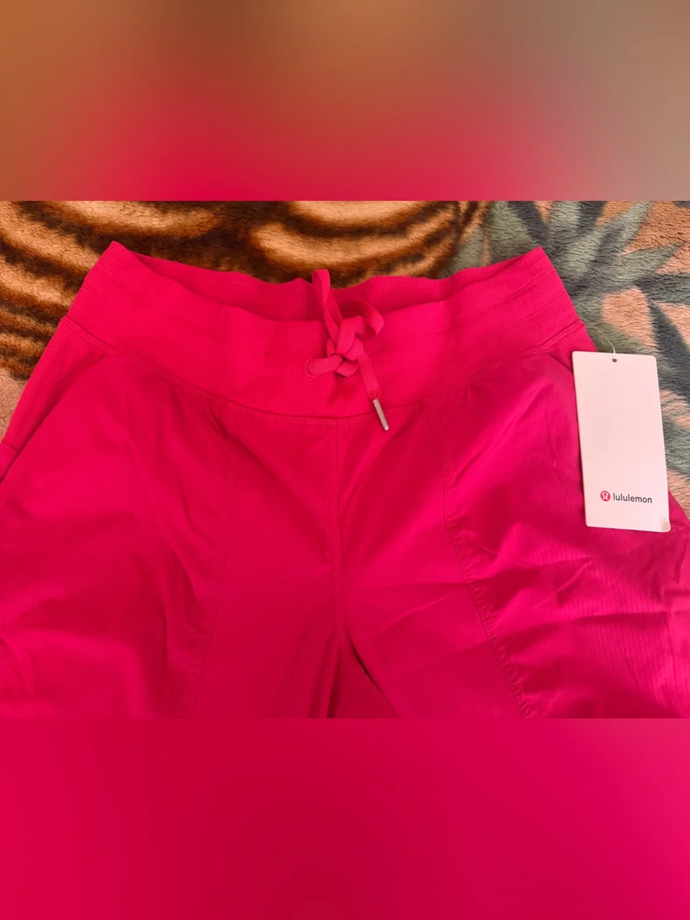 lululemon athletica Hot Pink Ribbed Waist Leggings